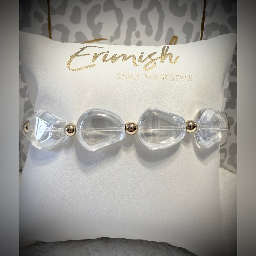 New ERIMISH Bracelet - Chunky Clear & Gold